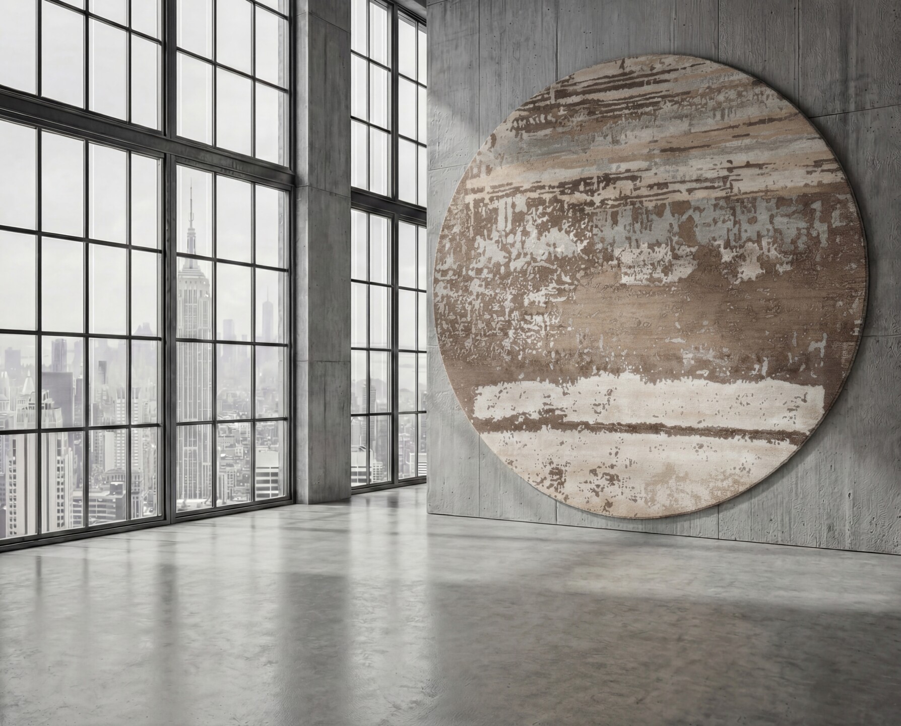 ARMONIA Beige Round Carpet HR