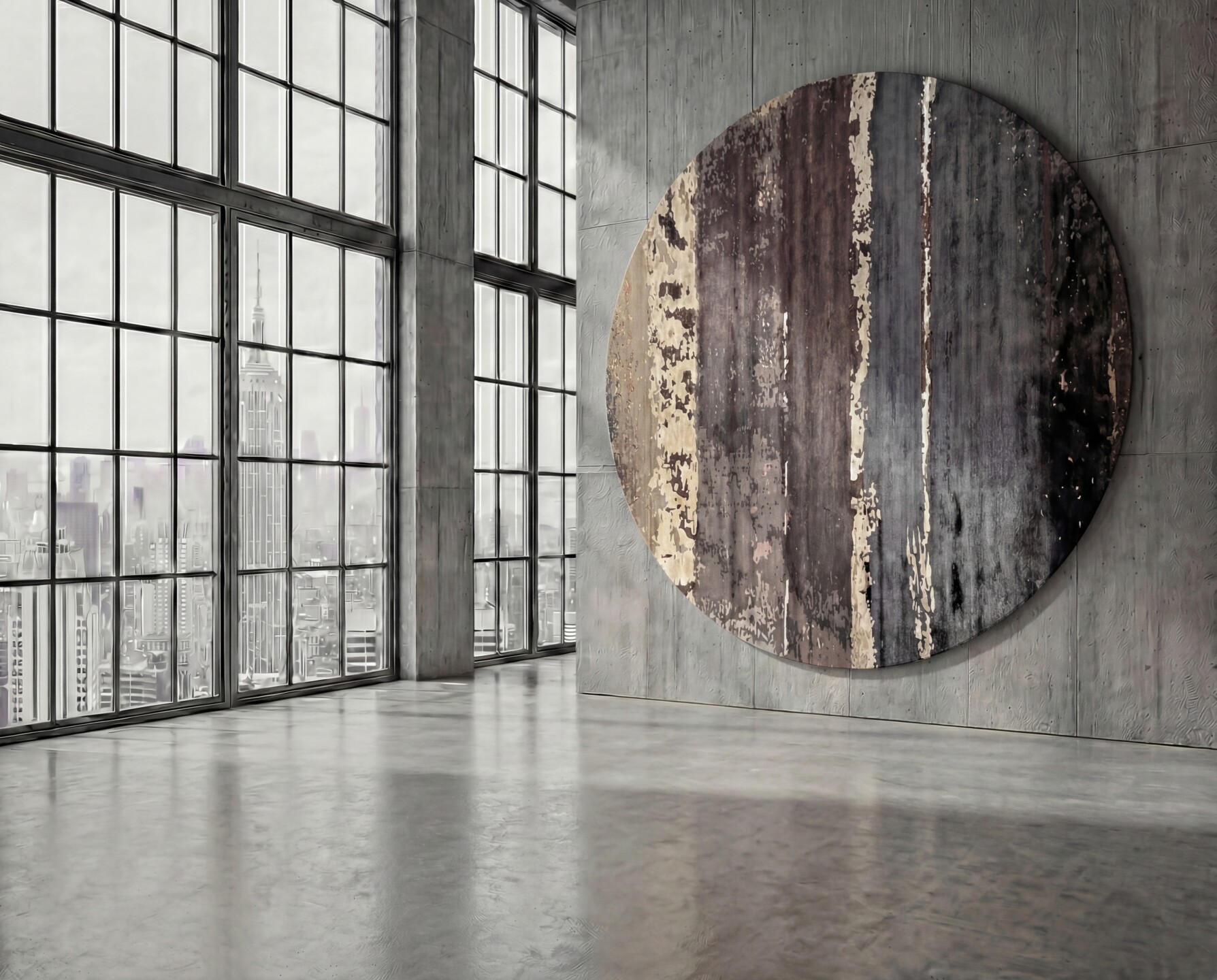 ARMONIO Black Round Carpet