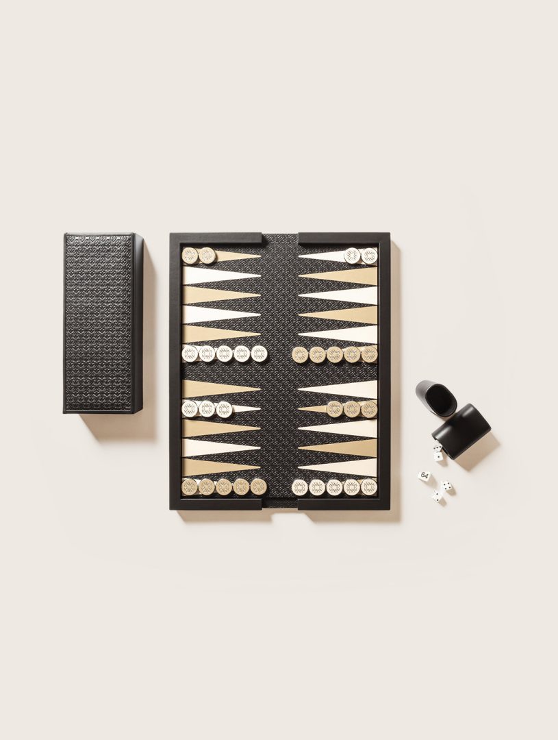 Monogram Backgammon With Handles Image 1