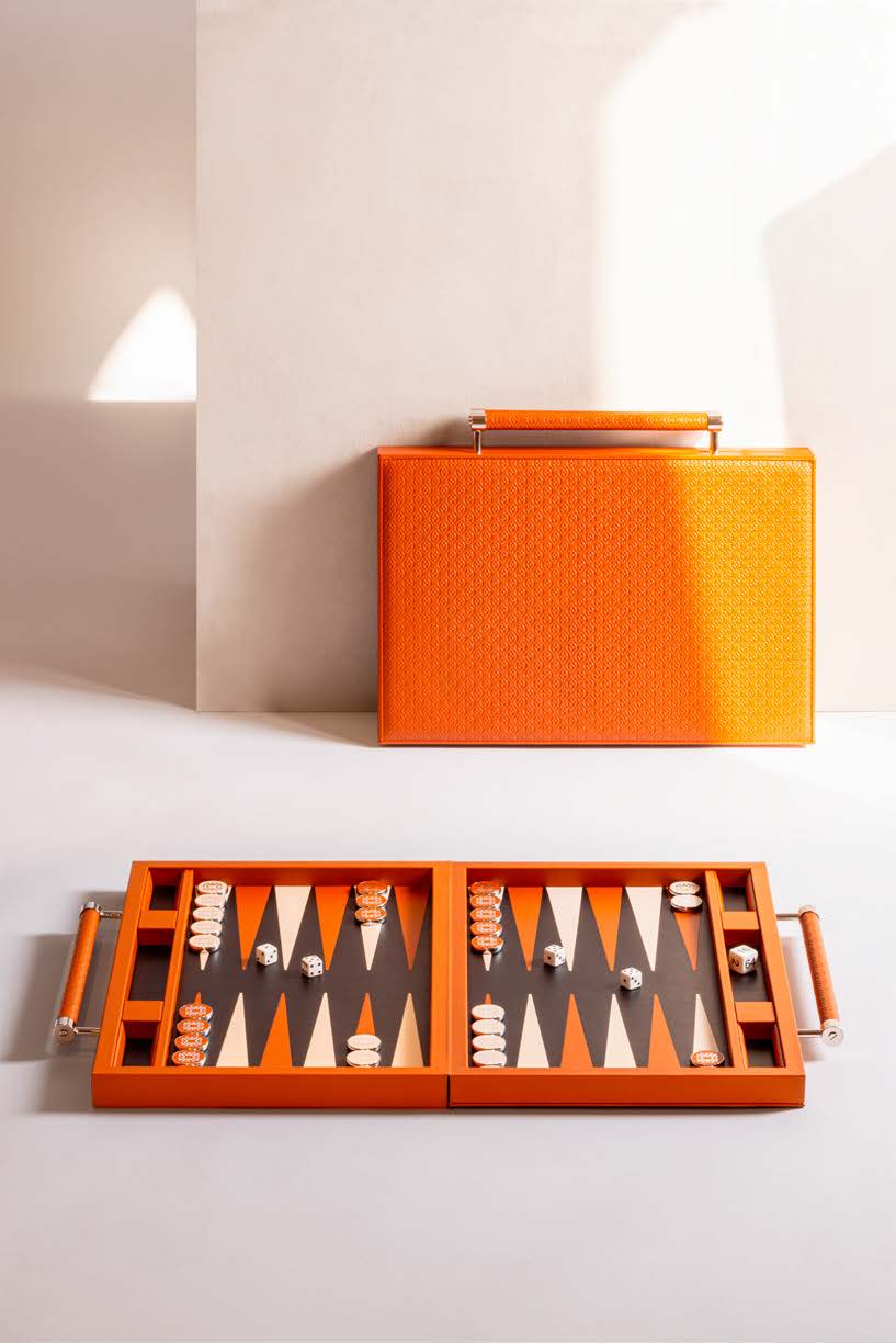 Monogram Backgammon With Handles - Image 3