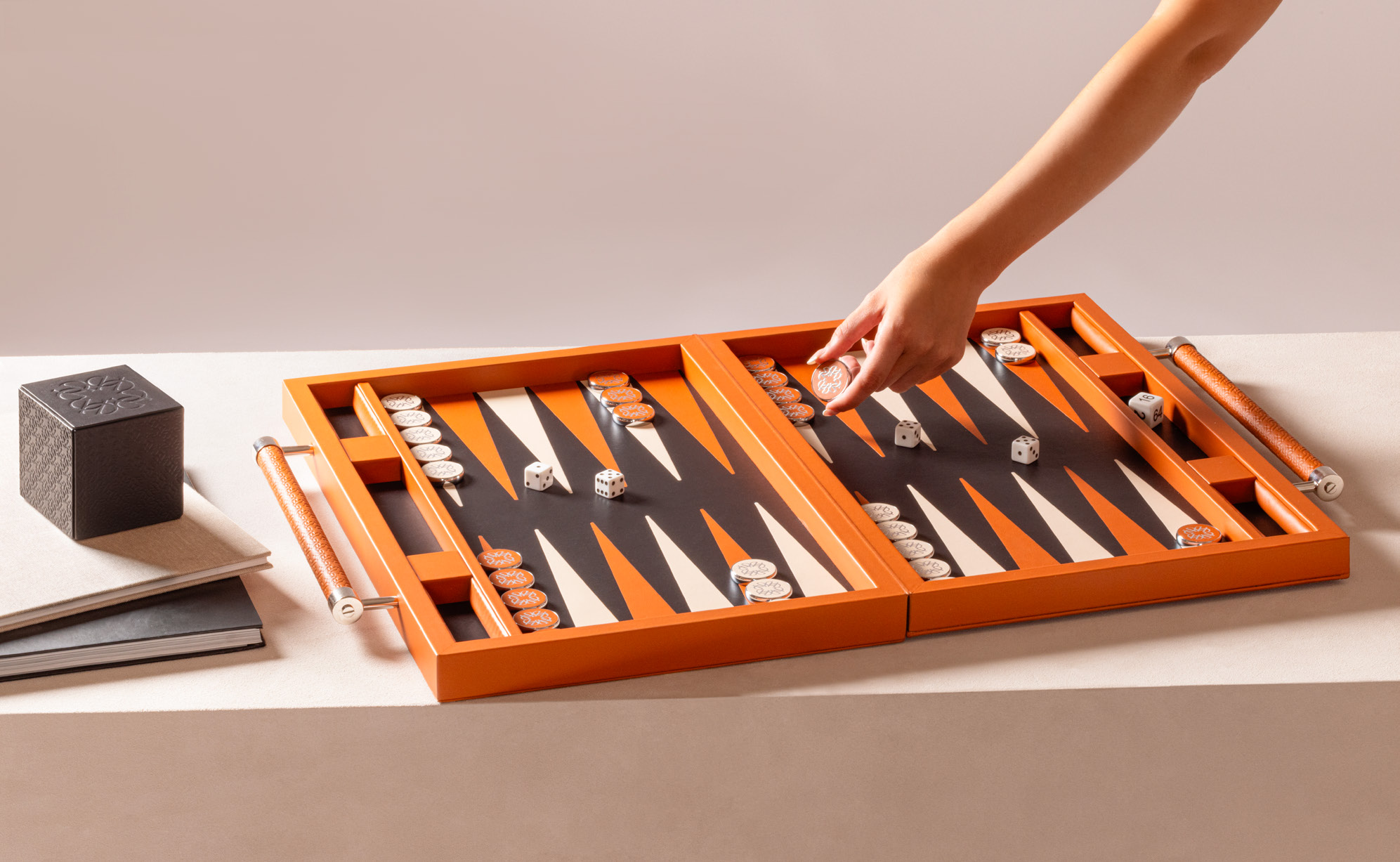 Monogram Backgammon With Handles - Image 4