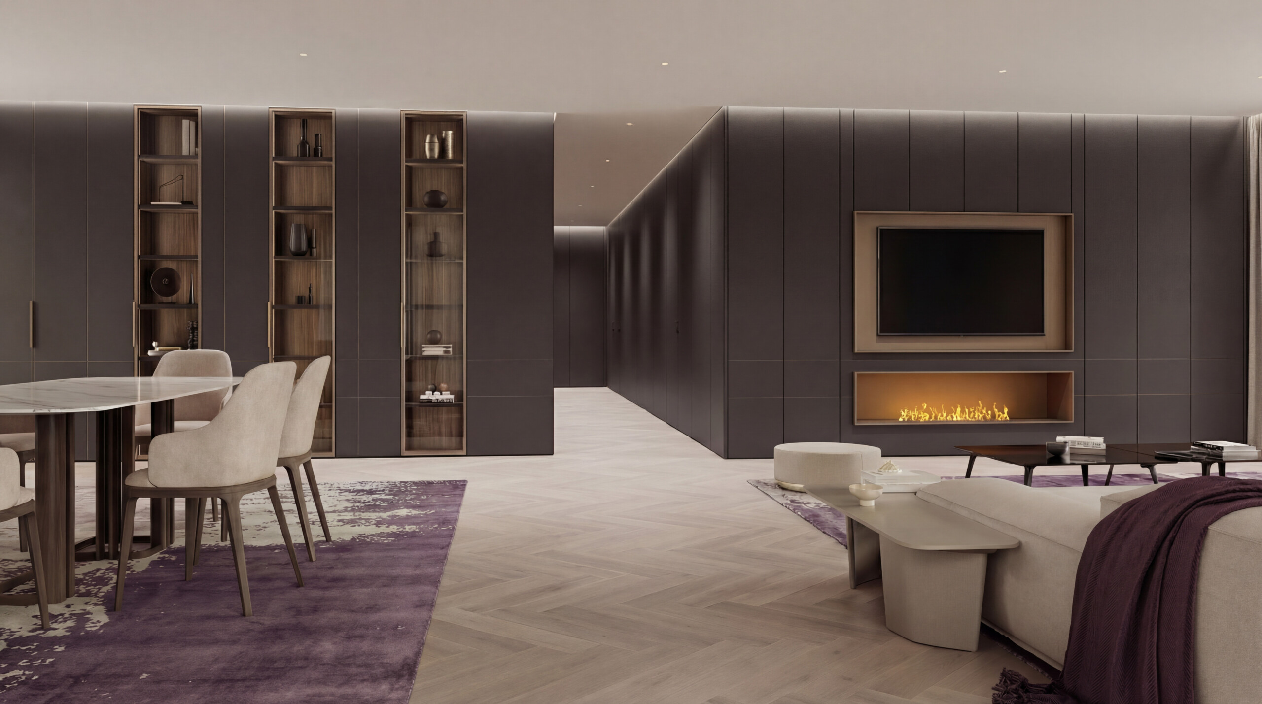 MYSTICA Aubergine Carpet in Residence HR