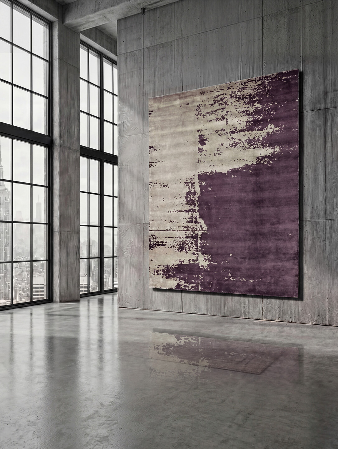 Mystica Rectangular Carpet - Aubergine Image 1