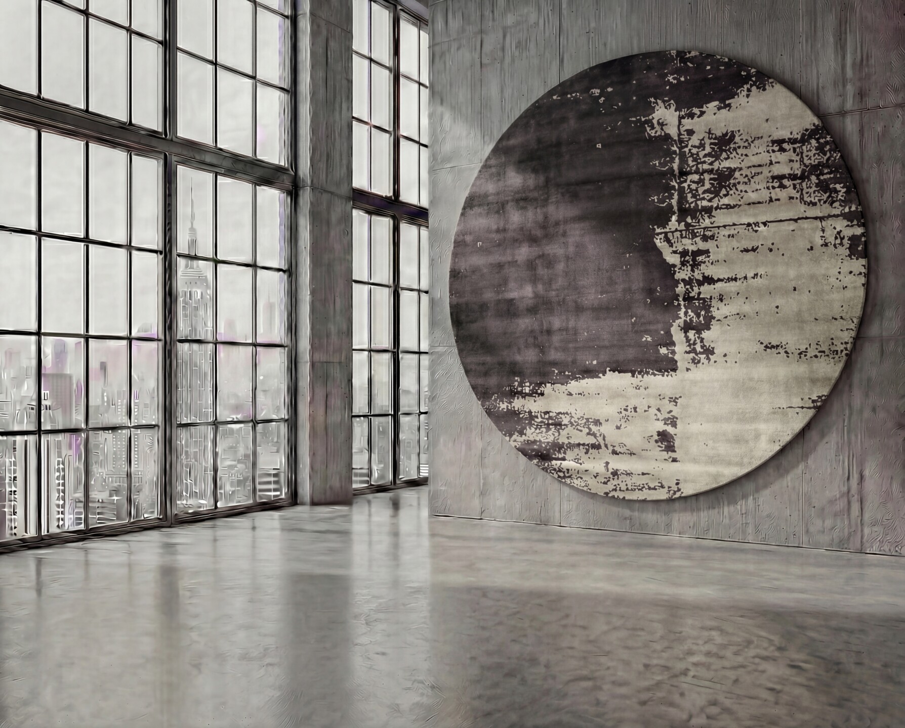 MYSTICA Black Round Carpet HR